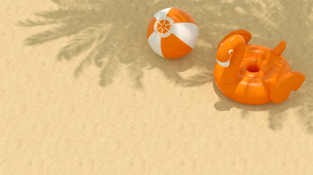 istock Beach and palm tree shadow summer holiday travel background 1403284977
