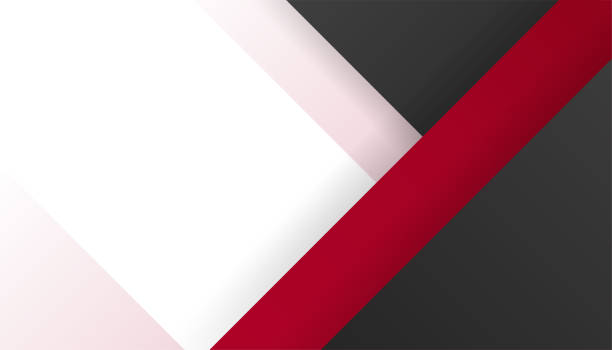 istock Modern simple 3D red black white abstract background. Design for business card, presentation background, booklet, brochure, certificate, template, backdrop, and banner 1403286846