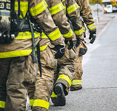 Firefighters in gear