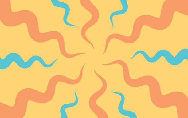 Summer Squiggle Zig Zag Background Summer squiggle zig zag background. insanity stock illustrations