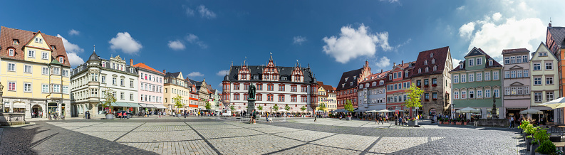 Marketplace in Coburg in Germany