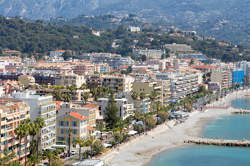 Cityscape of Menton, Cote d'Azur, French Riviera, France, Europe.