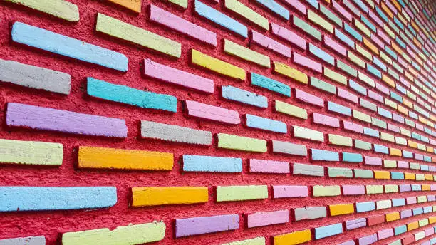 Photo of The beauty of the leading lines on the brick wall panels