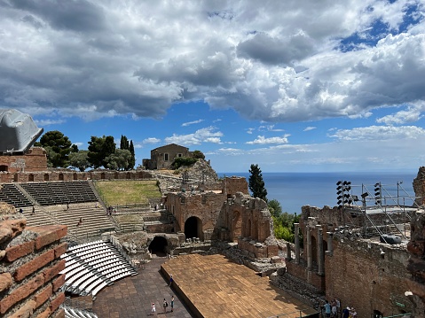Greek Theatre in Taormina, Sicily, Italy