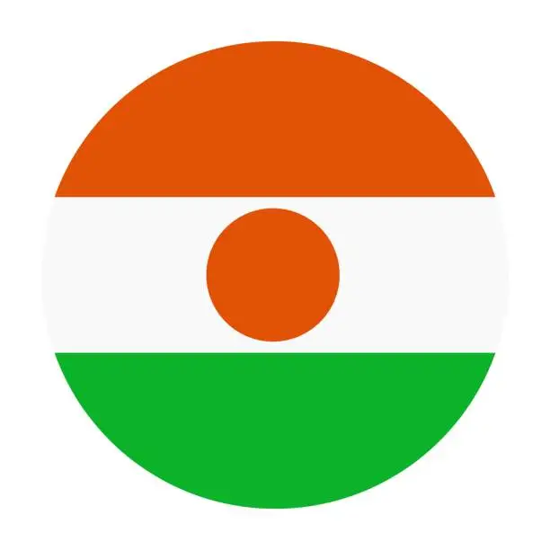 Vector illustration of National flag of Niger
