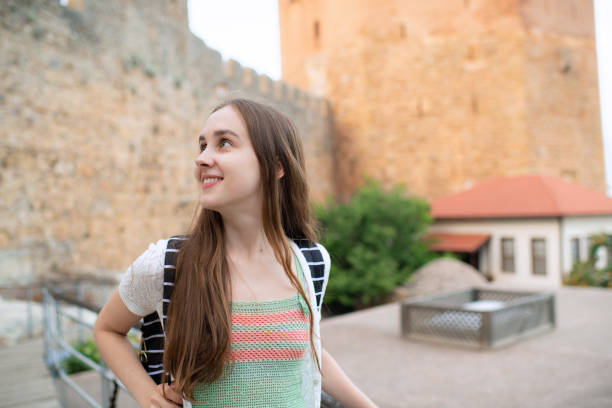 istock Young traveler exploring old city district in Turkey 1403301853