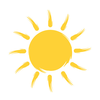 Sun shape vector icon. Summer Vacation stock illustration