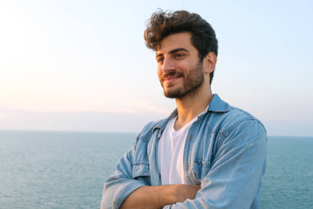 istock Man looking away portrait at sunset 1403307213