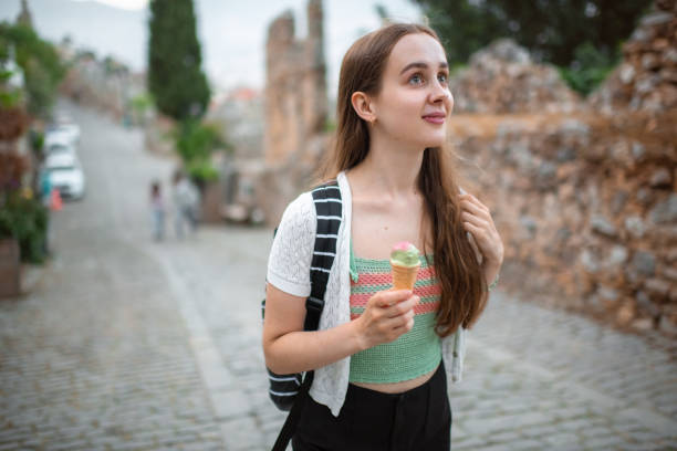 istock Young traveler exploring old city district in Turkey 1403309327