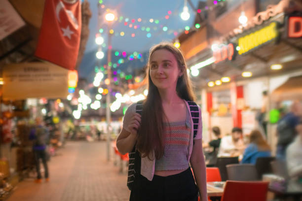 istock Young traveler exploring old city district in Turkey 1403310727