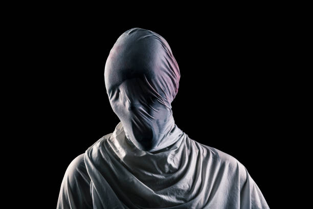 istock Portrait of a scary ghost isolated on black background with clipping path 1403310753