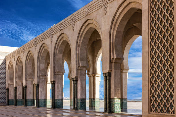 istock Casablanca, Morocco. Mosque Hassan II arcade gallery 1403314842