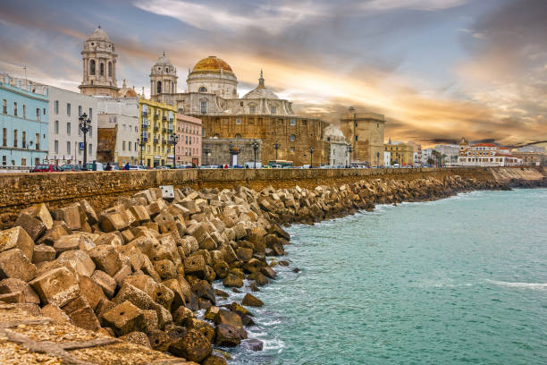 istock Cadiz, Spain. Seafront Cathedral Campo del Sur 1403315089