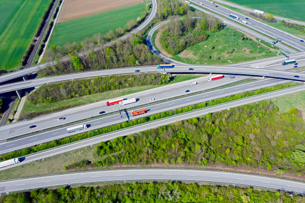 istock Traffic on Highway Junction from Above 1403317526