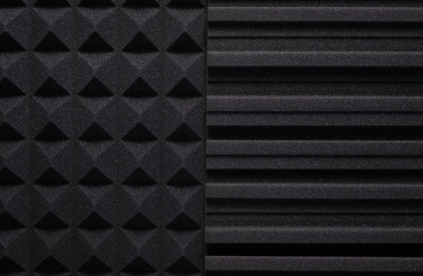 istock Acoustic foam wall background texture. Sound isolation material for soundproof in studio 1403317826
