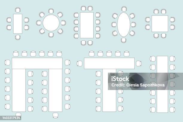 Vector Seating Plan For Wedding And Banquet Guests Stock Illustration - Download Image Now - Seating Chart, Wedding, Table