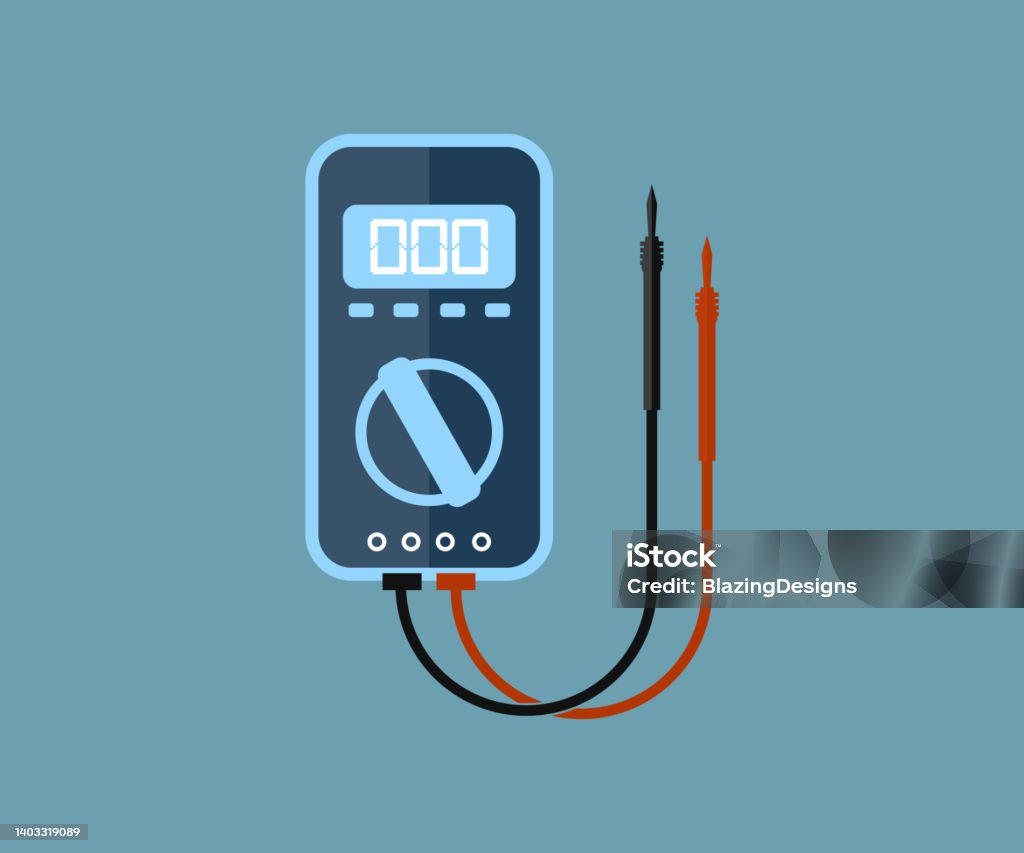 Multimeter Proble Vector Digital Multimeter With Probes For Measuring Voltage Current Resistance ...