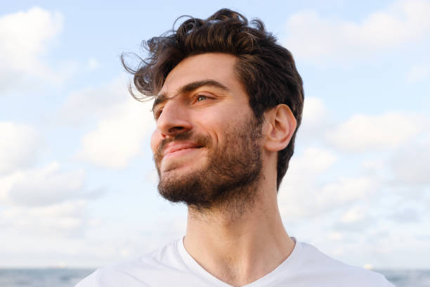 istock Man looking away portrait at sunset 1403321536