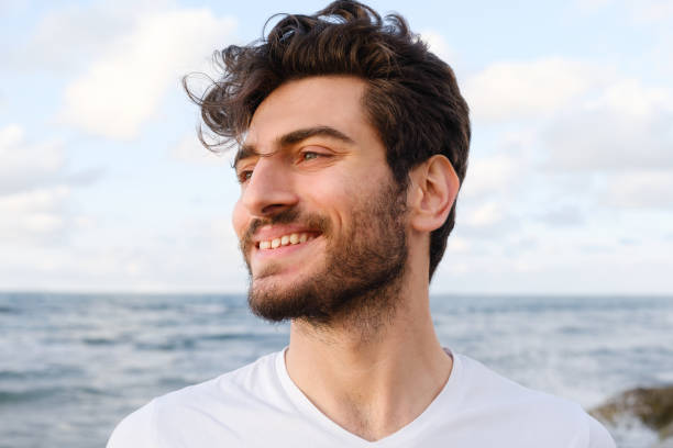 istock Man looking away portrait at sunset 1403321544