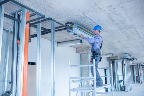 istock Technician of air conditioning working on the construction site 1403324408