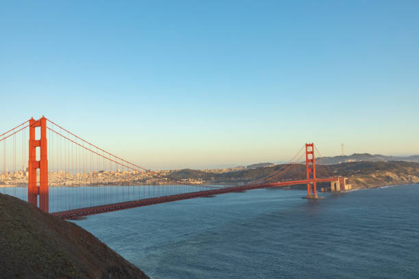 istock golden gate bridge in San Francisco in dawn 1403325048