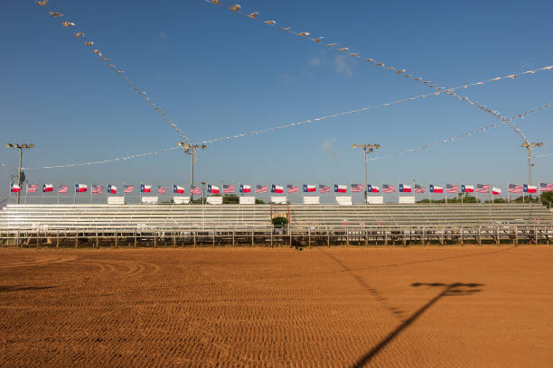 Rodeo Arena decorated with flags