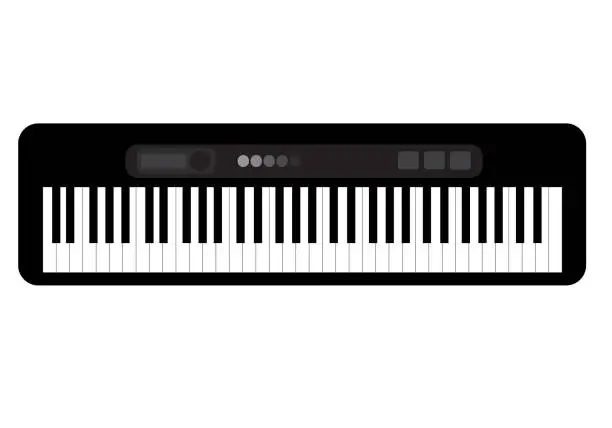 Vector illustration of piano keyboard keys vector illustration