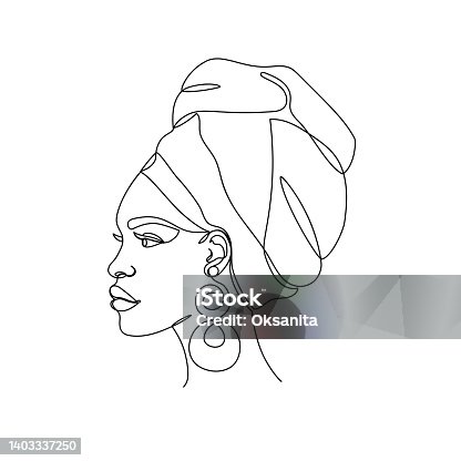istock Face of an african American woman. 1403337250
