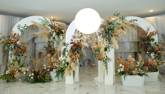 Wedding backdrop background,  flower decoration\