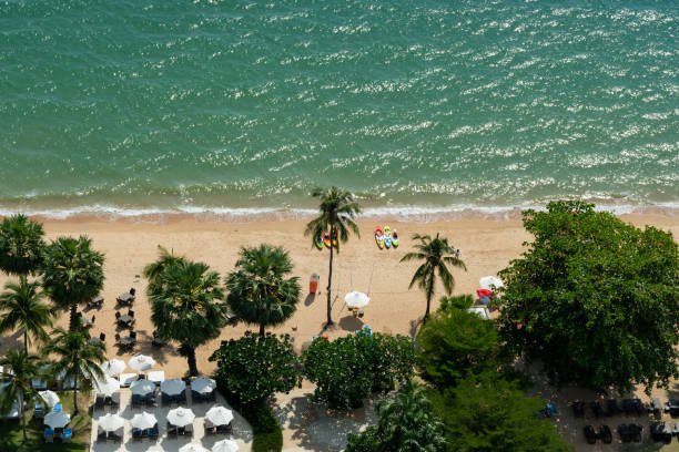 istock beach and sea, Holiday and vacation, nice tropical beach with palms, White clouds with blue sky 1403351136