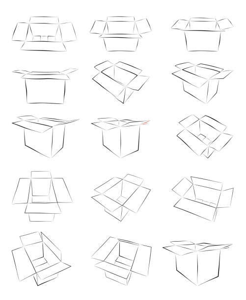 150+ Open Empty Cardboard Box Drawing Stock Illustrations, Royalty-Free ...