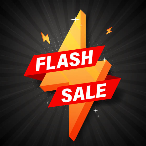 flash-verkauf banner-vorlage-design für web oder social media. - shopping mall flash stock-grafiken, -clipart, -cartoons und -symbole