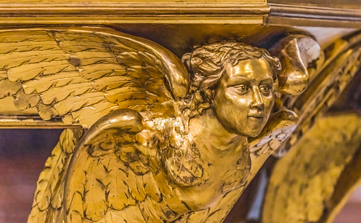 Golden Angel Cathedral Saint Mary Mejor Catholic Church Basilica Marseille France Constructed 1800s