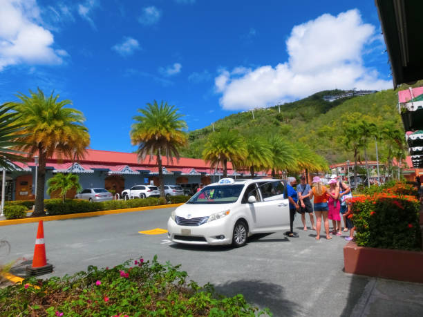 Charlotte Amalie, U.S. Virgin Islands - May 4, 2022: Charlotte Amalie shopping district at port