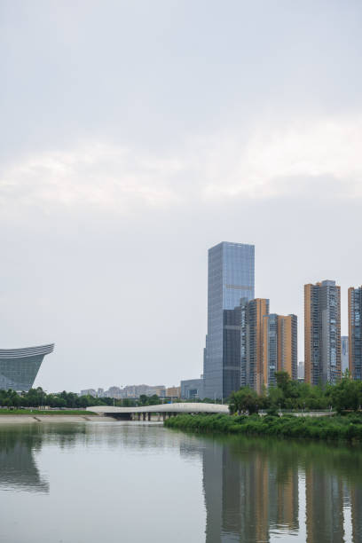 istock Sunny day riverside Chengdu City 1403376464