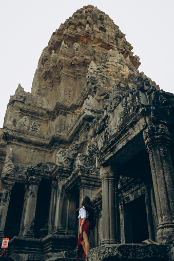 Angkor Wat is a temple complex, one of the biggest religious monuments in the world, in Siem reap, Cambodia. Originally it is a Hindu,but now Buddhist temple. Today it is recognized as UNESCO World Heritage site.