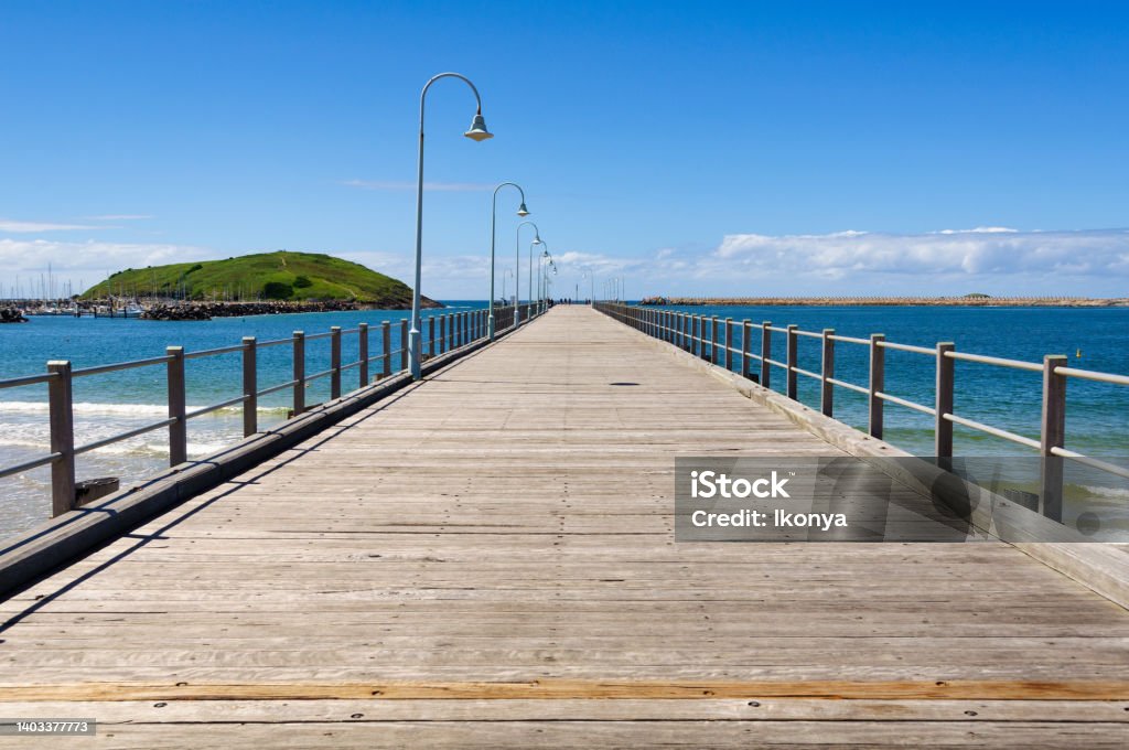 Jetty - Coffs Harbour Old timber jetty in the harbour - Coffs Harbour, NSW, Australia Coffs Harbour Stock Photo
