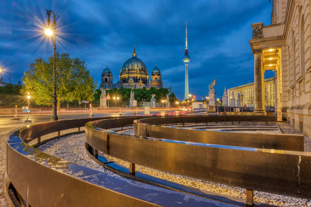 istock View of Unter den Linden boulevard in Berlin at night 1403380246