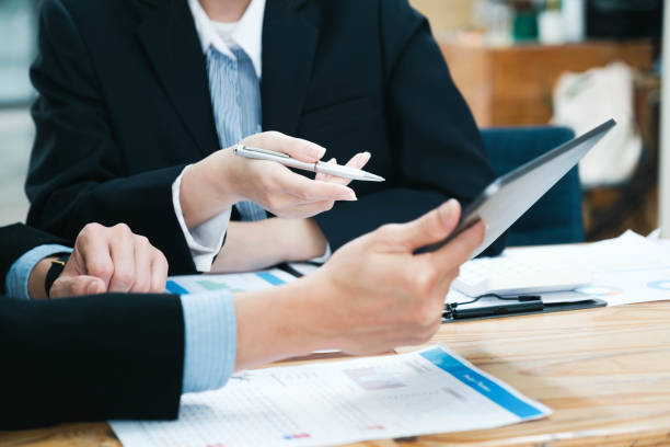 istock Business people discussing business strategy. 1403384060