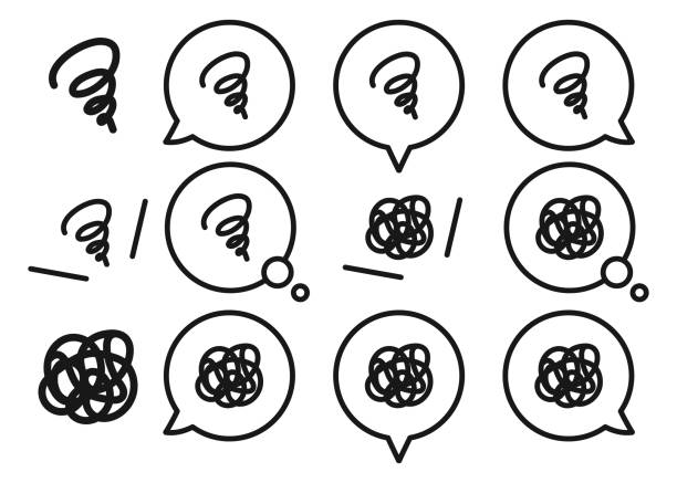 illustrations, cliparts, dessins animés et icônes de marquer à utiliser en cas de dépression (sombre) ou frustré - irritants