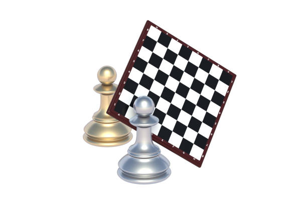 Victorious queen traps defeated king in a chess game.