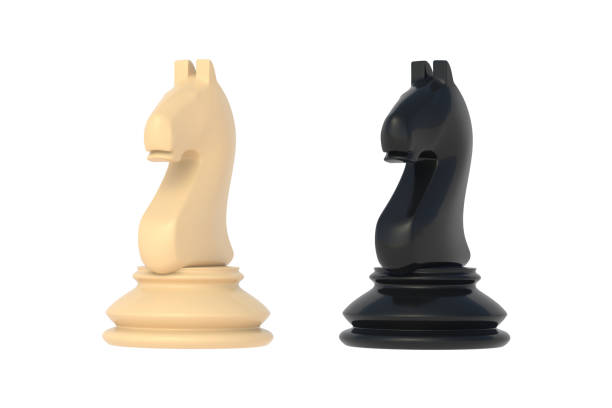 istock Chess figure knight isolated on white background. 3d render 1403390145