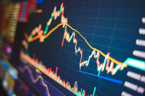 istock Financial Investment using mobile phone buy-Sell stock trade crypto chart using macd and price pattern 1403392052