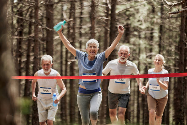istock Yes, I have won the marathon! 1403392578