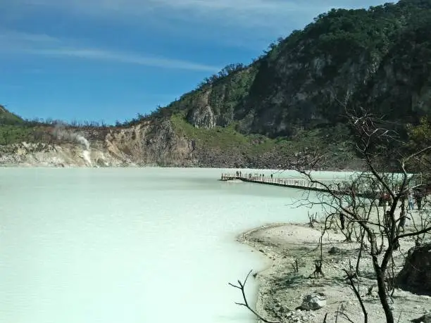 Kawah Putih crater lake is one of the famous place in West Java Indonesia.
