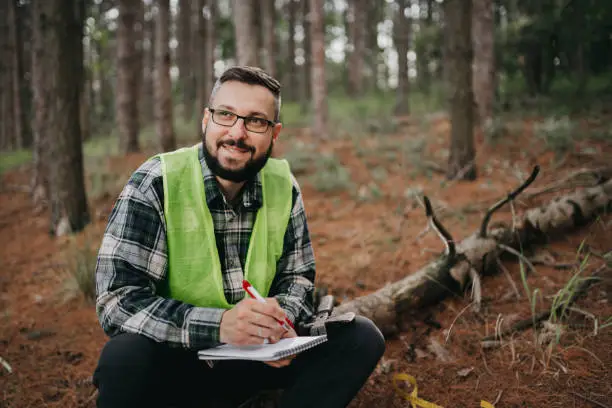 Photo of Forester studying environmental