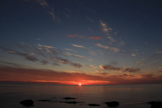 istock The sea shining in the evening sun 1403399544
