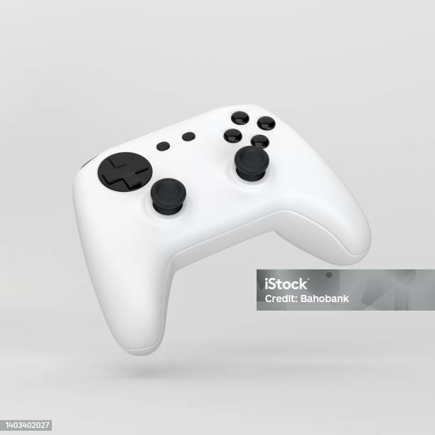 Joystick On A Clear Background3d Illustration Stock Photo - Download Image Now - Gamepad, Three Dimensional, Joystick