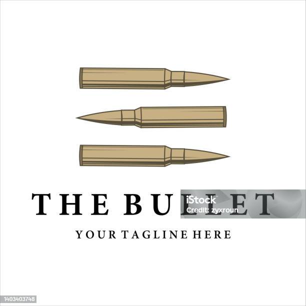 Custom Bullets Design Bullet Ammo Vintage Vector Illustration Template Design Army And ...