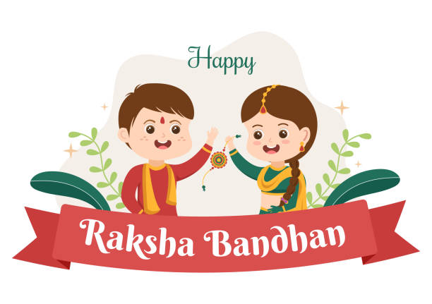 Happy Raksha Bandhan Cartoon Illustration With Sister Tying Rakhi On Her Brothers Wrist To Signify Bond Of Love In Indian Festival Celebration Stock Illustration - Download Image Now - iStock Happy Raksha Bandhan Cartoon Illustration With Sister Tying Rakhi On Her Brothers Wrist To Signify Bond Of Love In Indian Festival Celebration Stock Illustration - Download Image Now - iStock